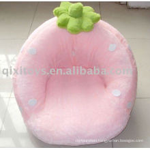 pink plush stuffed strawberry toy sofa